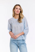 Eden Smock Top - Ice Blue