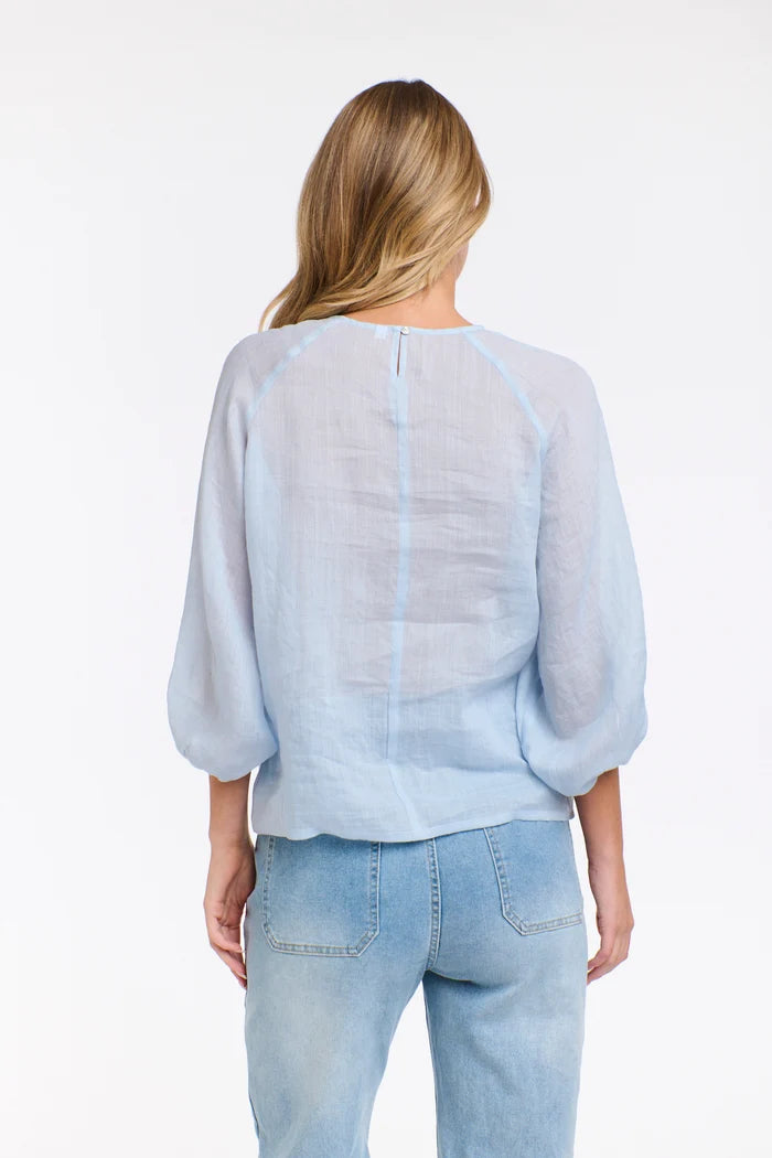 Eden Smock Top - Ice Blue