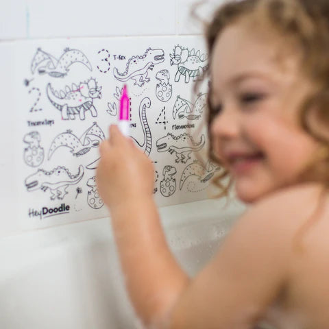 HeyDoodle Dino Roar Mini Colouring & Doodle Mat