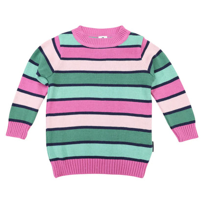 Korango Long Striped Sweater - Green