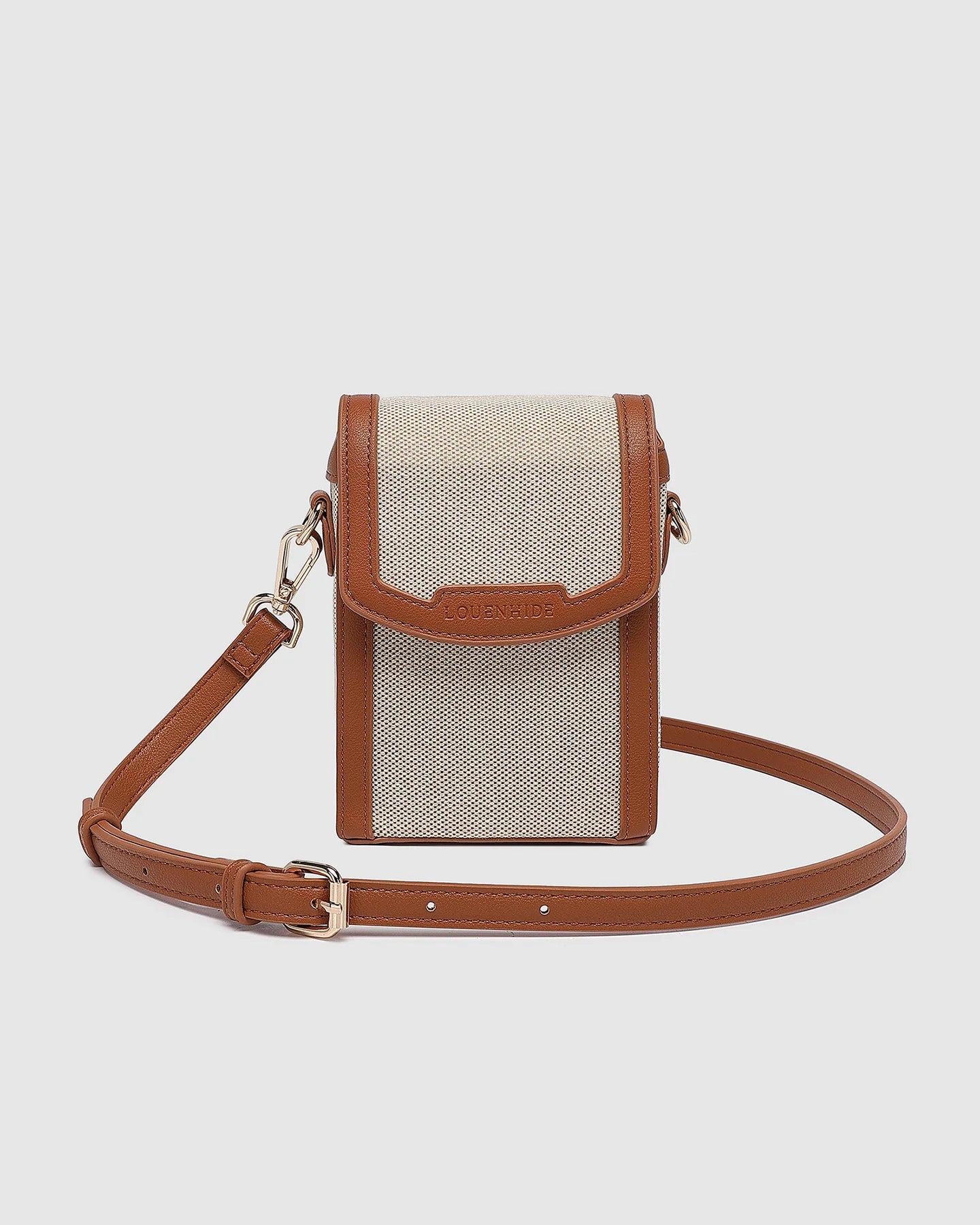 Louenhide Yoko Canvas Phone Bag - Natural Tan