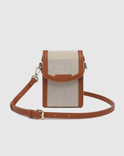 Louenhide Yoko Canvas Phone Bag - Natural Tan