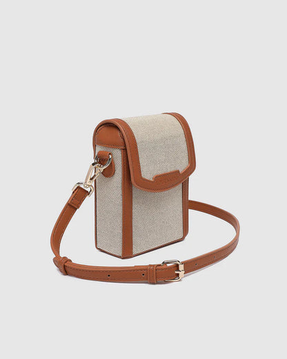 Louenhide Yoko Canvas Phone Bag - Natural Tan