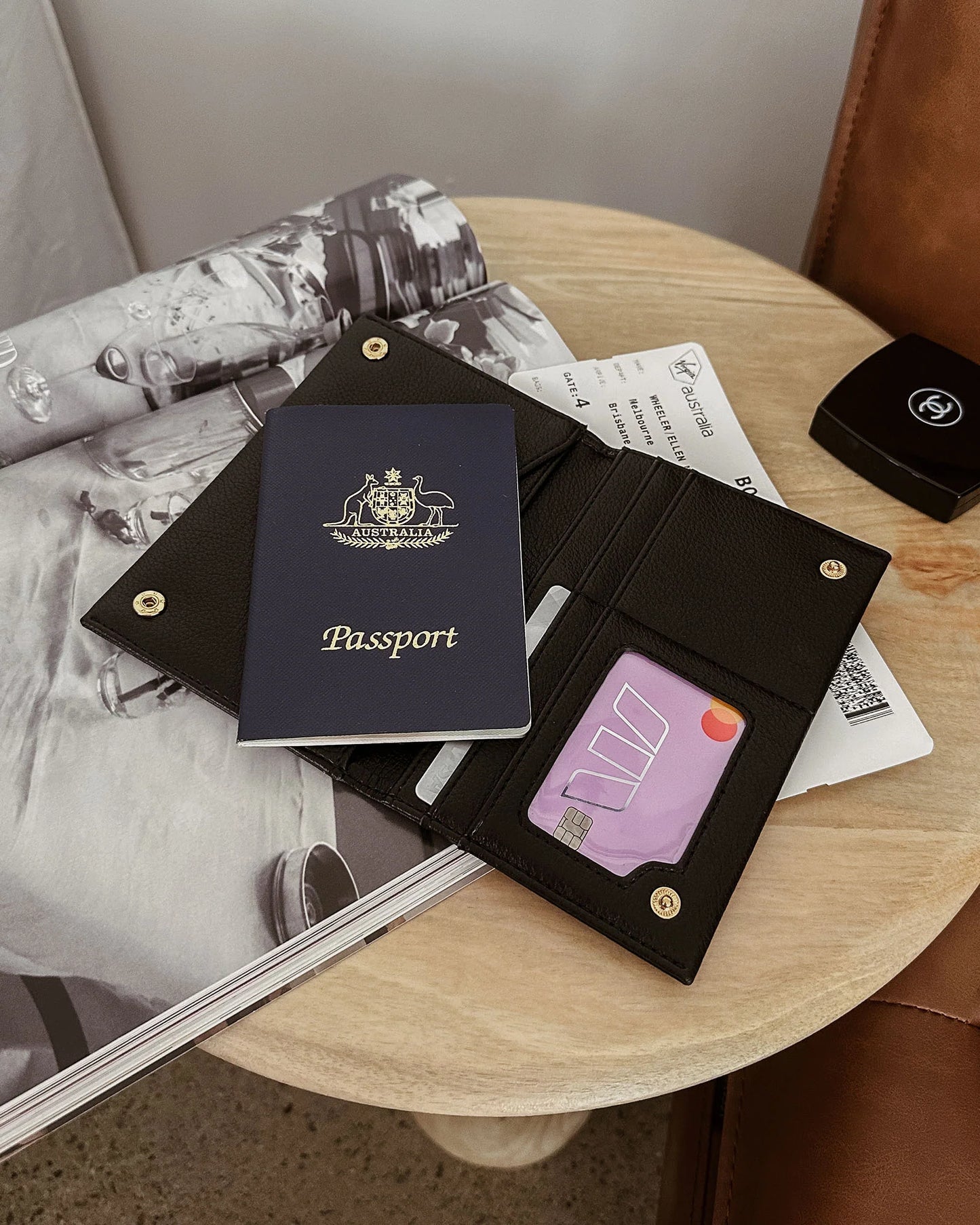 Louenhide Venice Passport Holder - Black