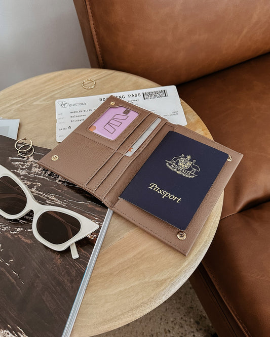 Louenhide Venice Passport Holder | Mocha