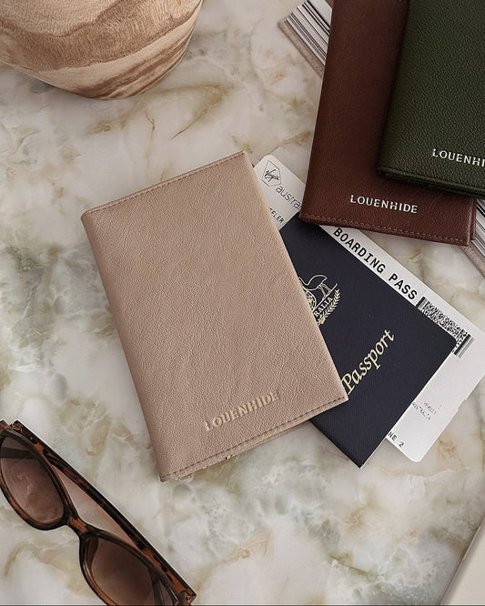 Louenhide Venice Passport Holder - Saddle Malt