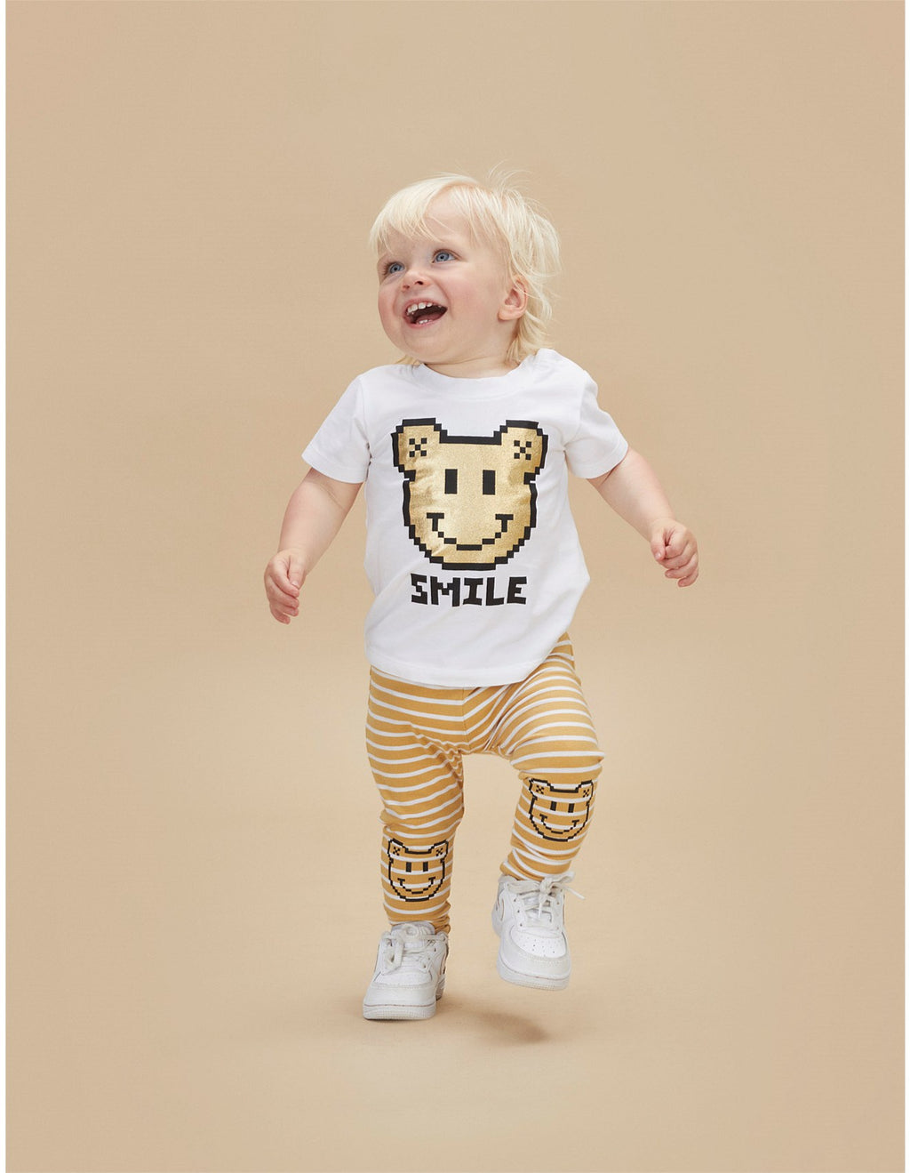 Huxbaby Digi Smile T-Shirt | Gold