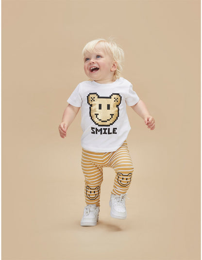 Huxbaby Digi Smile T-Shirt | Gold
