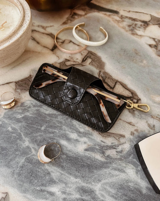 Louenhide Skittle Sunglass Case - Woven Black