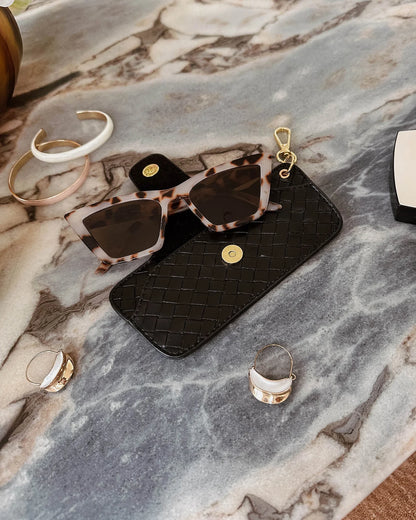 Louenhide Skittle Sunglass Case - Woven Black