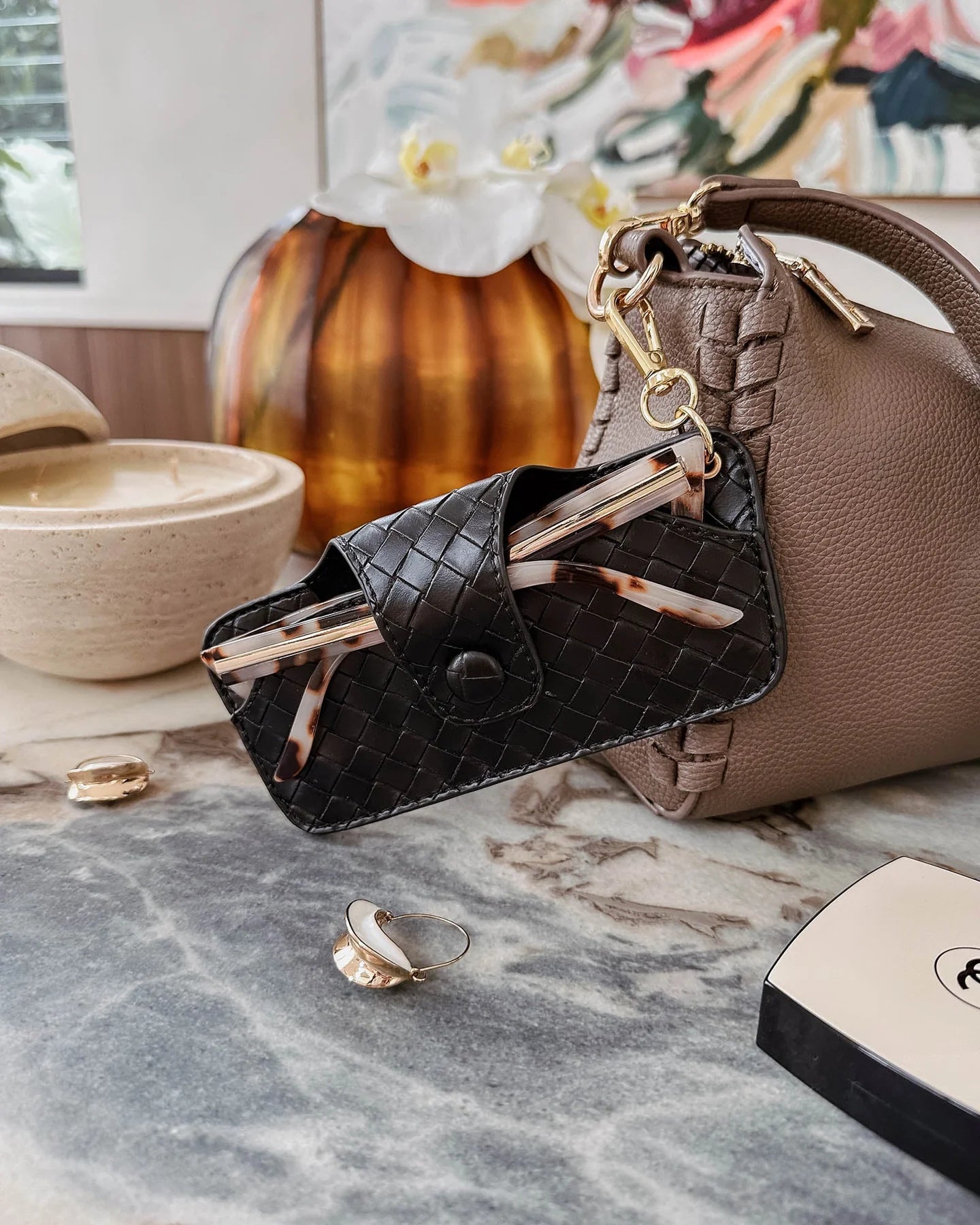 Louenhide Skittle Sunglass Case - Woven Black