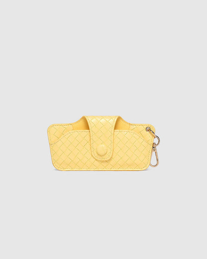 Louenhide Skittle Sunglass Case - Woven Butter Yellow