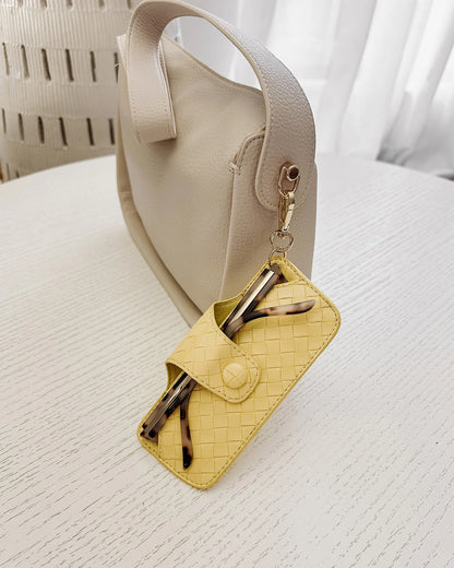 Louenhide Skittle Sunglass Case - Woven Butter Yellow