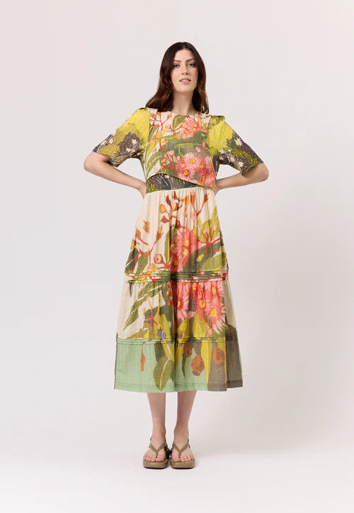 Nancybird Tiered Mabel Dress- Flowering Gum