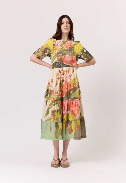Nancybird Tiered Mabel Dress- Flowering Gum