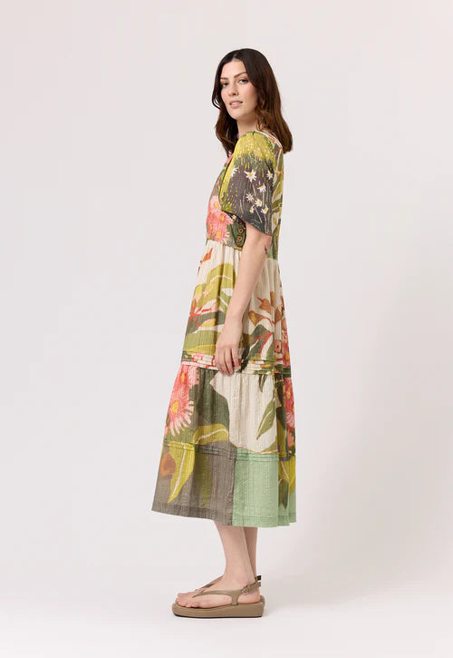 Nancybird Tiered Mabel Dress- Flowering Gum
