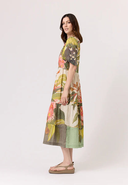 Nancybird Tiered Mabel Dress- Flowering Gum