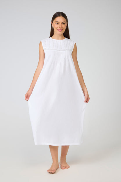 Arabella Laced Nightie - White