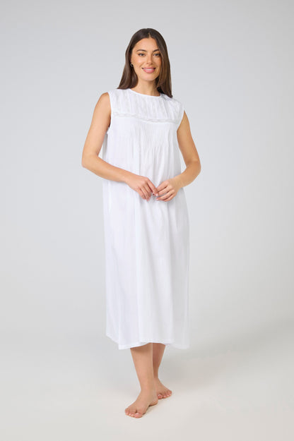 Arabella Laced Nightie - White