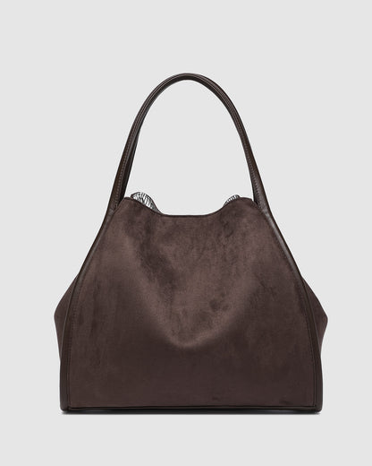 Louenhide Sutton Suedette Shoulder Bag | Chocolate
