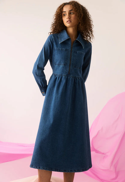 Nancybird Myra Dress - Dark Wash