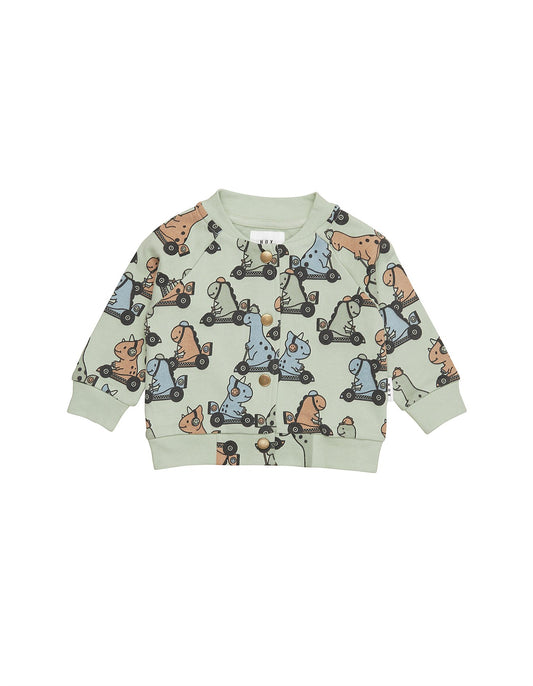 Huxbaby Dino Racer Terry Bomber Jacket | Thyme