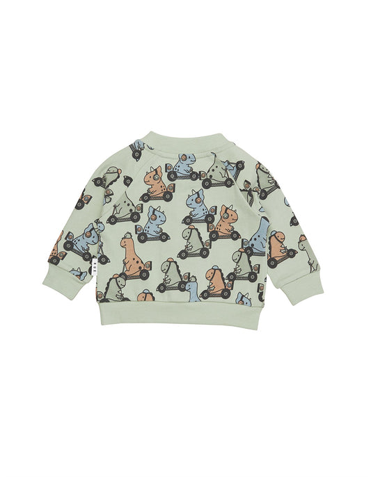 Huxbaby Dino Racer Terry Bomber Jacket | Thyme