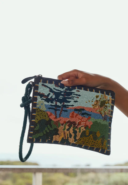 Nancybird Beaded Line Clutch - Palisades Print