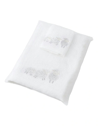 Sheep Family Baby Bath Towel & Washer Set