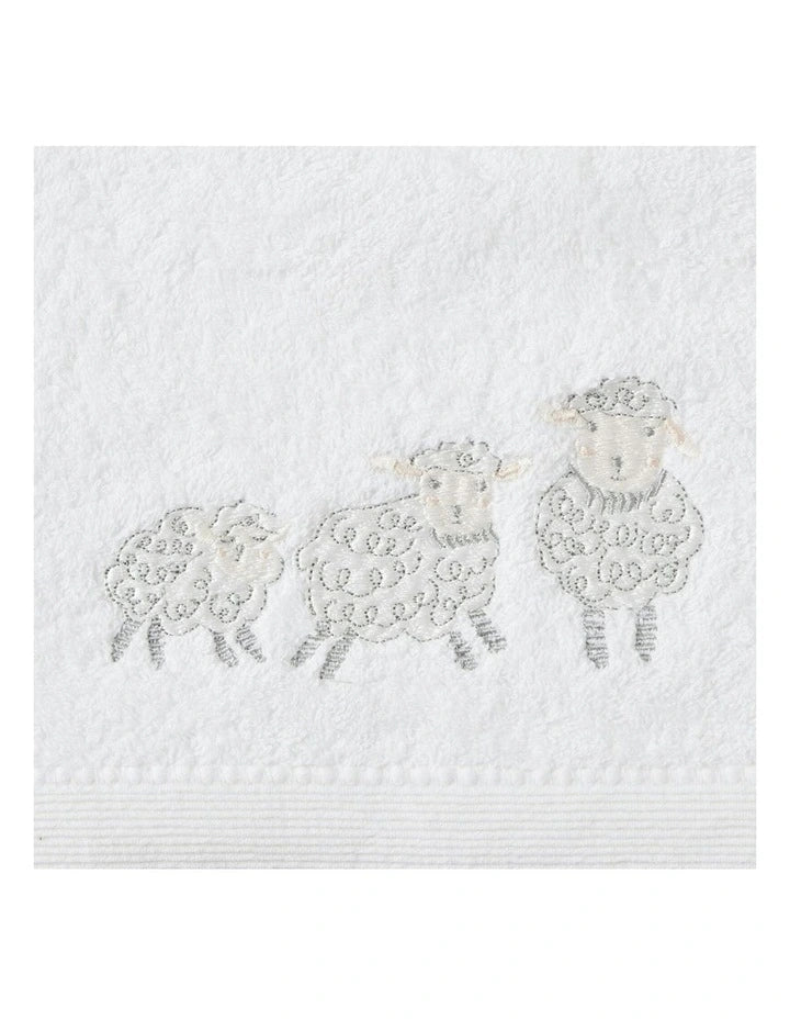 Jiggle & Giggle Sheep Family Baby Bath Towel & Washer Set