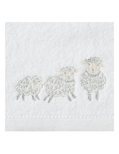 Sheep Family Baby Bath Towel & Washer Set