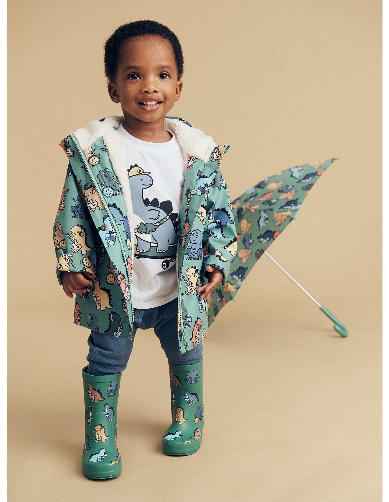 Huxbaby Dino Band Raincoat