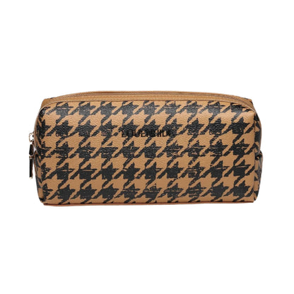 Louenhide Brianna Makeup Bag | Houndstooth Camel incl. 6 Brushes