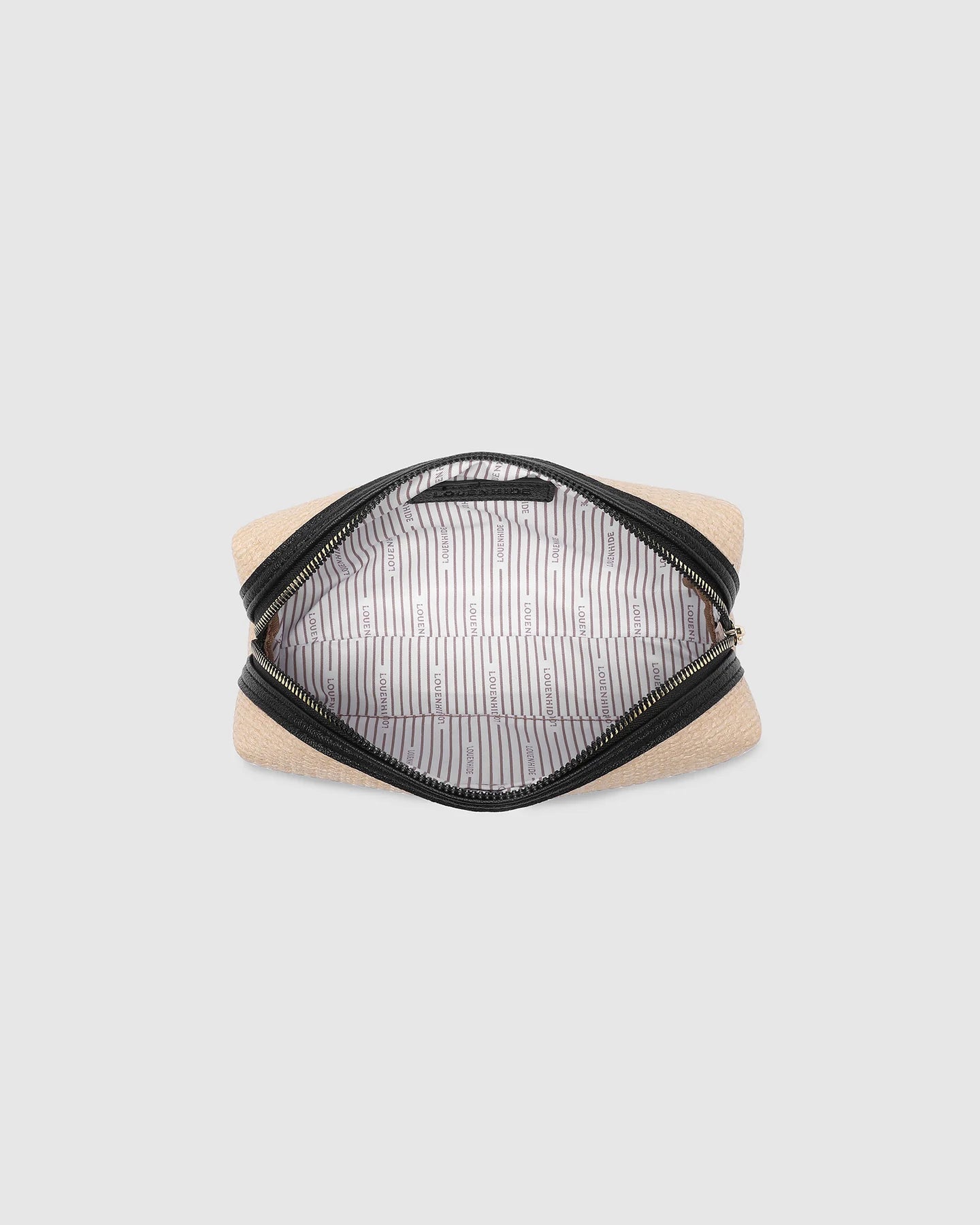Louenhide Brianna Makeup Bag - Natural/Black
