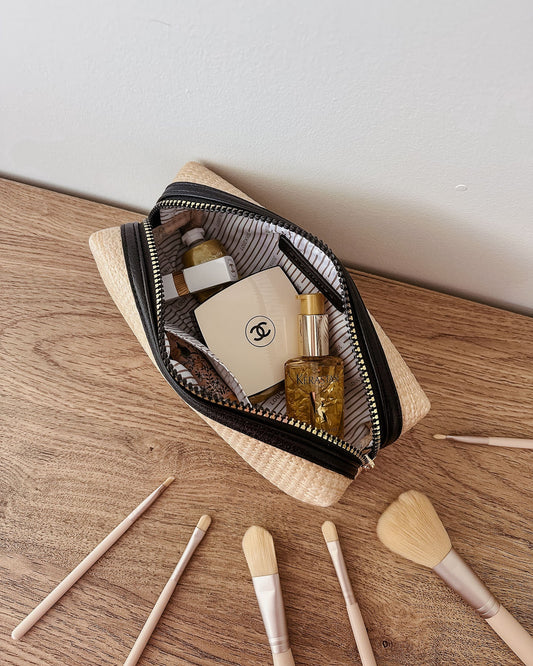 Louenhide Brianna Makeup Bag - Natural/Black