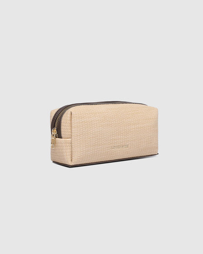 Louenhide Brianna Makeup Bag - Natural/Chocolate