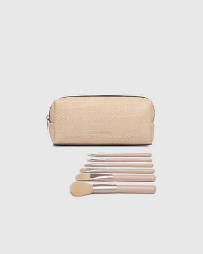 Louenhide Brianna Makeup Bag - Natural/Chocolate