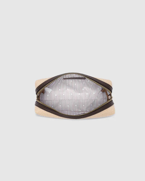 Louenhide Brianna Makeup Bag - Natural/Chocolate