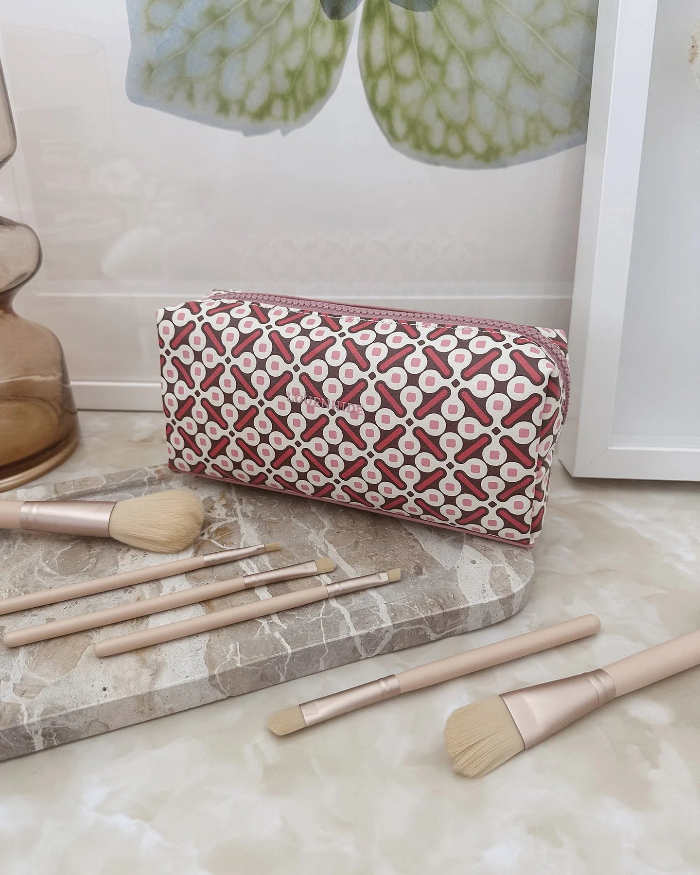 Louenhide Brianna Makeup Bag - Retro Pink