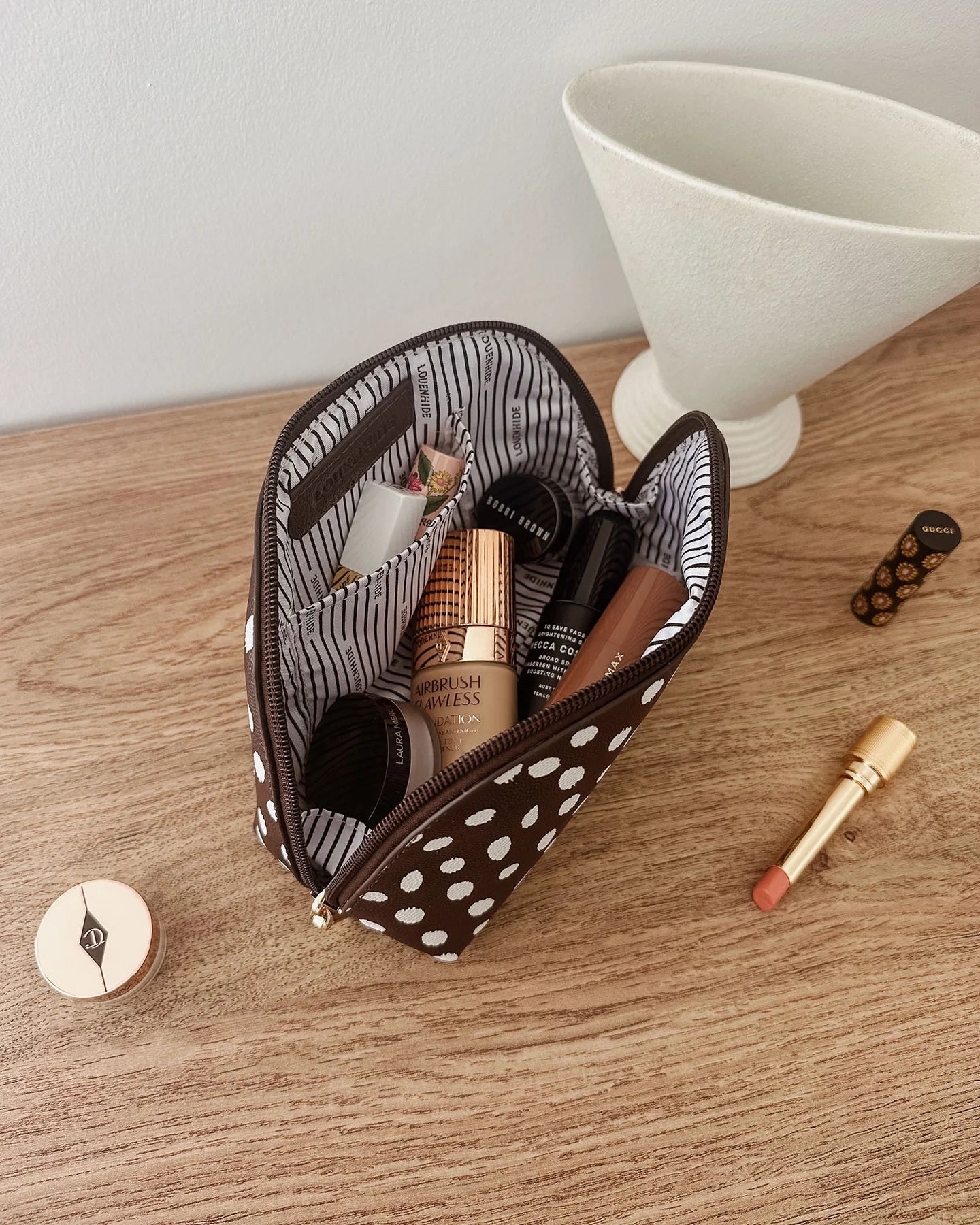 Louenhide Baby Nancy Makeup Bag - Chocolate Raindrop