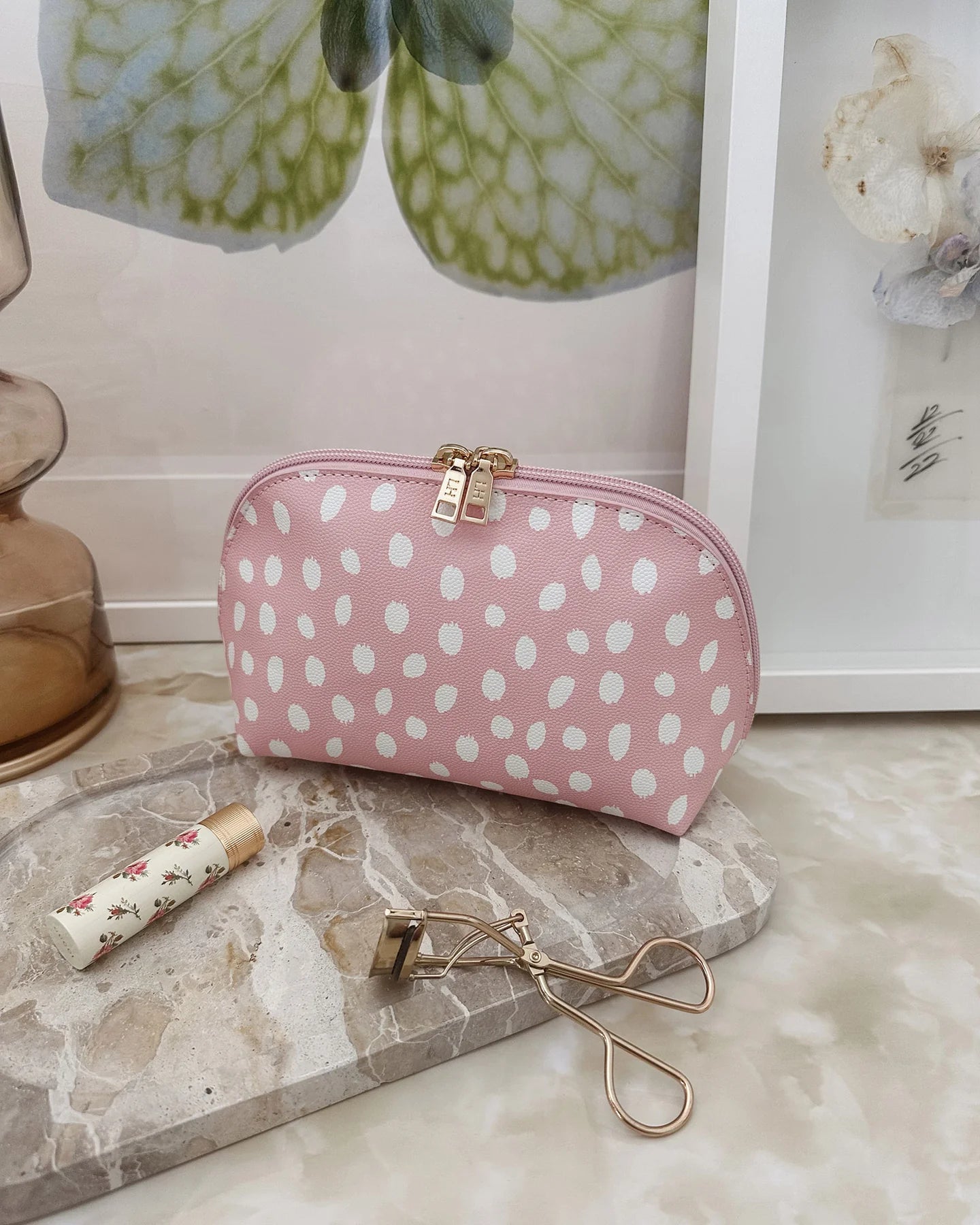 Louenhide Baby Nancy Makeup Bag - Pink Raindrop