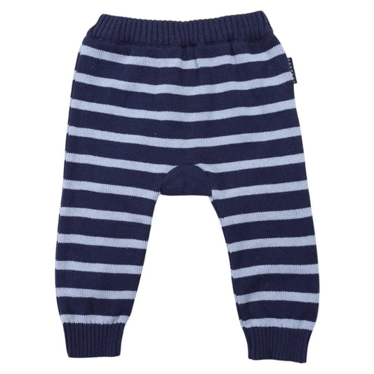 Korango Striped Knit Legging | Navy Stripes