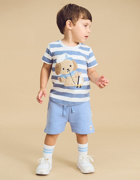 Huxbaby Sailor Pup Stripe T-Shirt