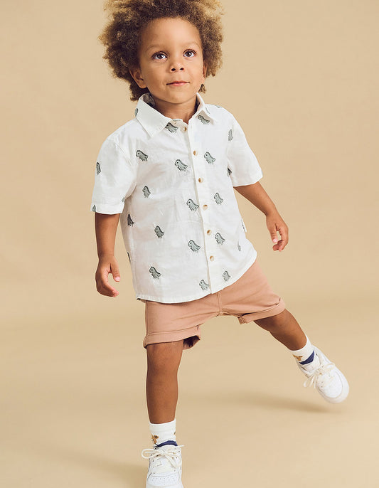 Huxbaby Dino Embroidered Shirt