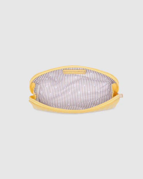 Louenhide Jayne Woven Makeup Bag - Butter Yellow