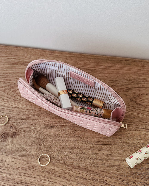 Louenhide Jayne Woven Makeup Bag - Pink