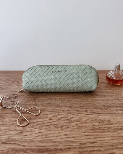 Louenhide Jayne Woven Makeup Bag - Sage Green