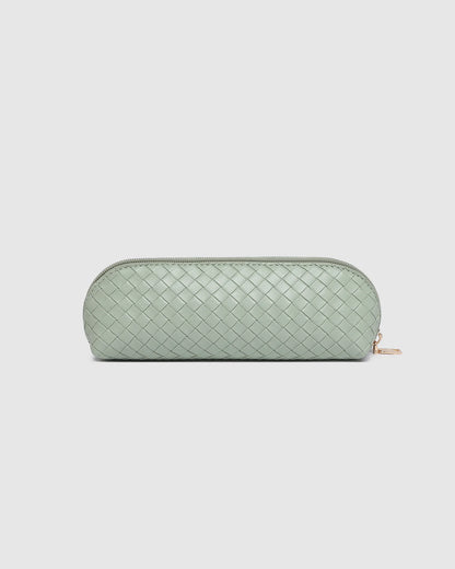 Louenhide Jayne Woven Makeup Bag - Sage Green