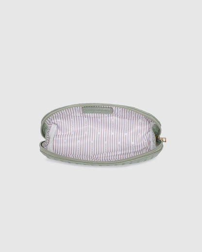 Louenhide Jayne Woven Makeup Bag - Sage Green
