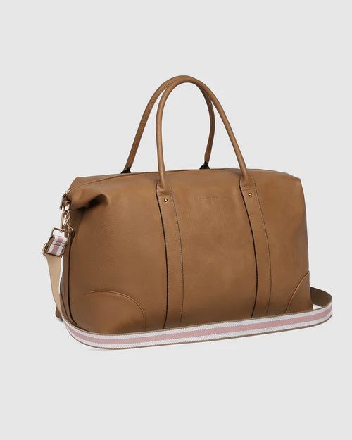 Louenhide Alexis Stripe Weekender Travel Bag | Camel Stripe